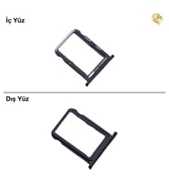 Xiaomi Mi A2 Uyumlu Sim İç Yuvası Çiftli Siyah Sim Kart Tepsisi Sim Kızağı Sim Çekmecesi Sim Tray