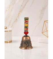 Metal El Çanı Servis Zili – Dekoratif Masa Zili Otel Kafe Resepsiyon Çağrı Çanı 10.5 cm