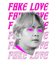 Bts - ""sahte Aşk"" Bts Bangtan Boys Grubu Üyeleri, Tablo Ahşap Poster Dekoratif