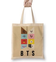 Bts BT21 Karakterleri Bez Çanta Uzun Saplı