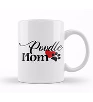 Poodle Mom Love Kupa Bardak Porselen