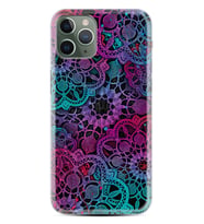 Apple iPhone 11 12 13 14 Pro Max Kılıf Desemli Silikon Colurful Mandala 1667
