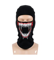 Wak Unisex Canavar Diş Baskılı Balaklava 1 Adet Tek Beden Viskoz Kask İçi Motosiklet Maskesi