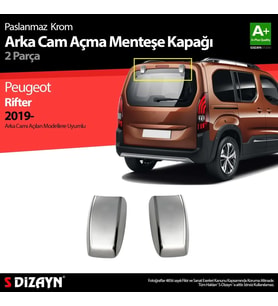 umlu Krom Arka Cam Açma Menteşe Kapağı 2 Parça 2019 Üzeri