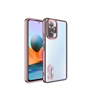 Xiaomi Redmi Note 10 Pro Uyumlu Kılıf Kamera Korumalı Logo Gösteren Zore Omega Kapak