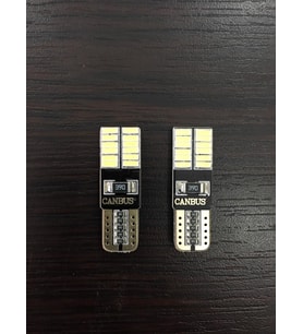 24 Ledli T10 Dipsiz Beyaz Park Ledi Ampulü 12V Cob Led SMD Canbus
