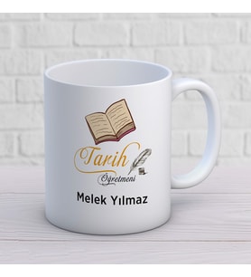 Kişiye Özel Meslek Tarih Öğretmeni Hediyelik Kupa Bardak