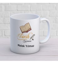 Kişiye Özel Meslek Tarih Öğretmeni Hediyelik Kupa Bardak