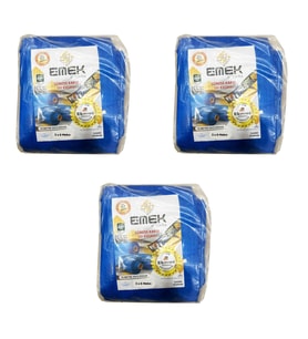 Emek Çadır Kumaşı Branda Tente UV Güneşlik Gölgelik Koruma Yağmur Su Geçirmez - 3x6 Metre - 3 Paket