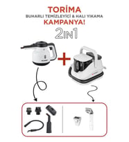 Torima JJB-747-II Koltuk ve Halı Yıkama Makinesi + CB-902A Çok Fonksiyonlu Buharlı Temizleyici (Beyaz)