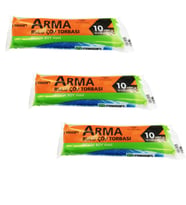 Arma Standart Büyük Boy 50 Litre Çöp Torbası Poşeti / 65 x 80 Cm - Mavi - 10 Adetlik 3 Rulo