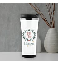 Yeni Yıl Hediyesi Kişiye Özel Mutlu Yıllar Termos Mug (Beyaz)