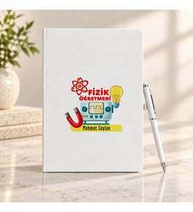 Fizik Öğretmenine İsme Özel Defter ve Kalem Seti