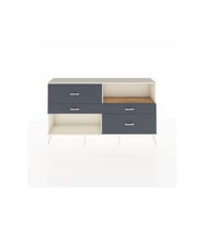 Arges Konsol Tek Raflı 4 Çekmeceli  176x30x99 Aytaşı-Çam/Antrasit