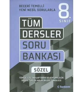 8. Sınıf Tüm Dersler Sözel Beceri Temelli Soru Bankası Tudem Yayınları