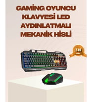 Mekanik LED Klavye Mouse Seti – Yüksek Tepki ve Ergonomi