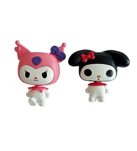 2 li Kuromi Figür Seti Oynar Başlı 10 cm Boyunda