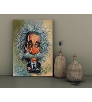 BK Home Albert Einstein Tasarımlı Kanvas Tablo-1