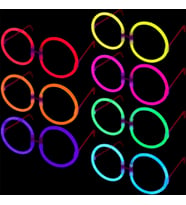 Glow Stick Yuvarlak Gözlük - Glow Partisi Gözlükleri - Glow Stick Gözlük 12 Adet