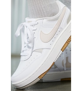 Nike Gamma Force Womens Leather Sneaker White Hakiki Deri Kadın Günlük Spor Ayakkabı Krem