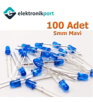 Led 5mm Mavi Difused 100 Adet