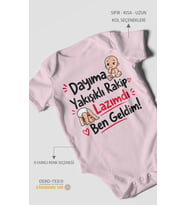 Dayıya Özel Kısa Kollu Bebek Body %100 Pamuk