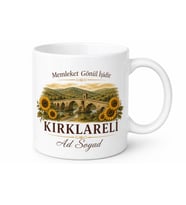 Kırklareli Memleket Temalı Kişiye Özel Baskılı Kupa Bardak Hediye