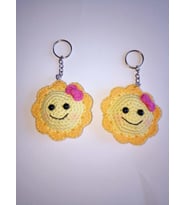 Maskot Güneş Amigurumi Organik Anahtarlık Oyuncak