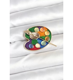 Ressam Paleti Model Broş - TJ-BR464