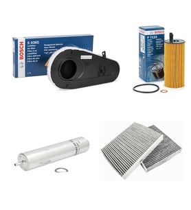 Bosch Filtre Bakım Seti BMW 5 SERİSİ F10 520 d Dizel 2011-2016 Hava + Yağ F + Yakıt F. + Polen Bosch