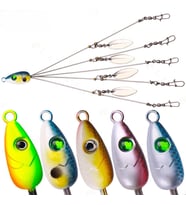 Valkyrie 5'li Alabama Rig 5 Kollu  Fırdöndülü Levrek Şemsiyesi 16.8g 22cm – Spinner Kaşıklı Sahte Yem Sistemi