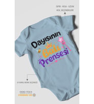 Dayısının Ballı Prensesi Kısa Kollu Bebek Body %100 Pamuk