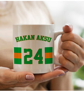 BK Gift Kişiye Özel İsimli Taraftar Beyaz Kupa Bardak-8, Arkadaşa Hediye, Doğum Günü Hediyesi