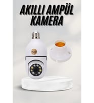 Akıllı Kamera Wifi Kamera Duylu Ampul Görünümlü 360 Derece Dönebilen Ev Kamerası