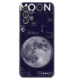 Samsung Galaxy M14 Kılıf Resimli Desenli Baskılı Silikon Moon info 1424