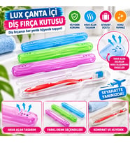 Mey İthalat® Lux Çanta İçi Hijyenik Seyahat Tipi Diş Fırçası Koyma Kutusu