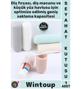 #SeyahatKutu Portatif Hijyenik Kapak Kamp Gezi Koruyucu Organizer Diş Fırçası Macunu Seyahat Kutusu