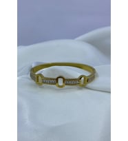 GOLD ZİRKON SEVİLLA ÇELİK KELEPÇE BİLEKLİK