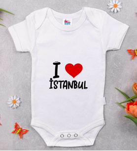 BK Kids I Love Şehir Serisi Bebek Body Zıbın - Model 1