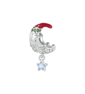 Noel Baba Ay Dede Yeniyıl Charm  925 Ayar Gümüş