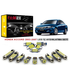 Honda Accord 2003-2007 LED İç Aydınlatma Ampul Seti FEMEX Parlak Beyaz