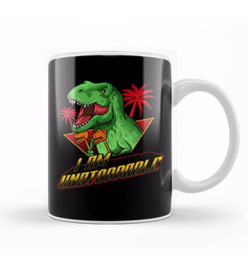 I Am Unstoppable TRex Funny Short Dinosaur Joke Kupa Bardak Porselen
