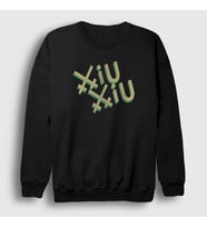 Presmono Unisex Siyah Logo Band Xiu Xiu Sweatshirt 549368tt