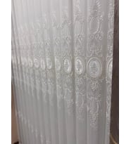 NİVEMESHOME HAZEL APLİK3 EKRU 1/2,5 PİLELİ BAMBU TÜL PERDE
