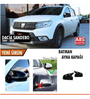 Dacia Sandero 2009-2020 Batman Yarasa Ayna Kapağı Piano Black ABS Plastik