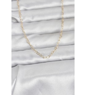CM 14K Gold Renk Kalp Zincirli 60 cm Kadın Kolye - TJ-BKO10953