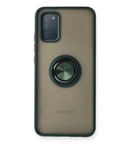 Durukar® Samsung Galaxy A02S Kılıf Montreal Yüzüklü Silikon Kapak - Yeşil
