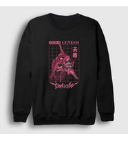 Presmono Unisex Siyah Eva 01 Neon Genesis Evangelion Anime Sweatshirt 420761tt