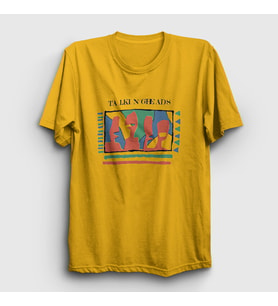 Presmono Unisex Sarı Vintage Talking Heads T-Shirt 493921tt (Sarı)