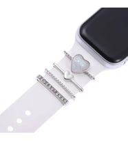 Apple Watch Uyumlu Kordon Aksesuarı Charm Set Kalp